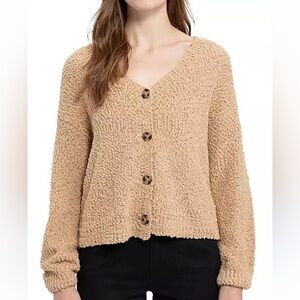 Social Standard by Sanctuary XXL Tan Popcorn Knit Button-Up Cardigan Cozy Soft